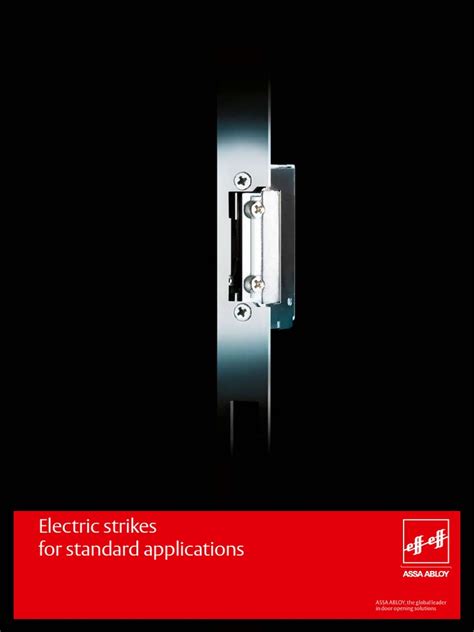 assa abloy electric strikes  standard applications en   electrical engineering