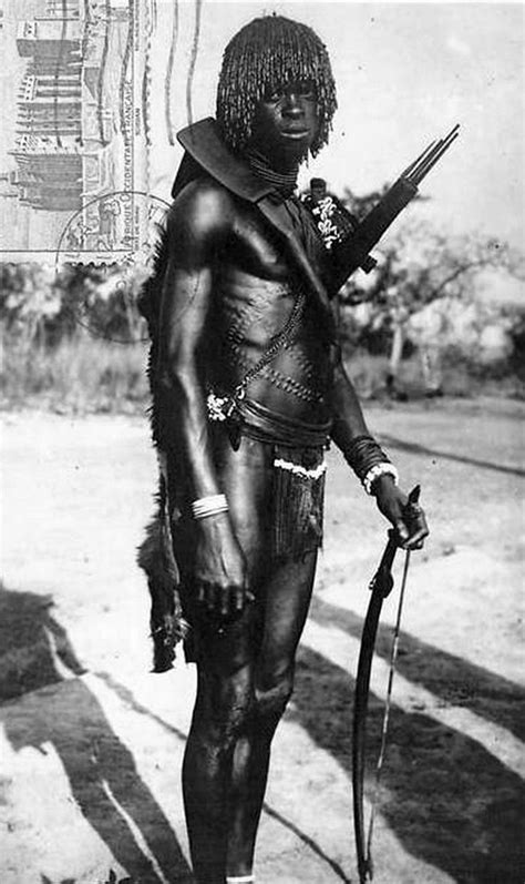 Africa Sudanese Warrior Posted In 1953 Scanned Vintage Postcard