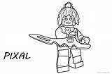 Ninjago Pixal Coloring Lego Pages Kids Printable Color Print sketch template