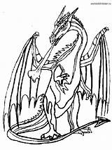 Dragon Coloring Pages Evil Printable Getcolorings Getdrawings Drago sketch template