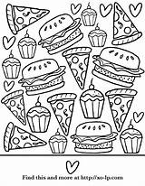 Coloring Pages Food Printable Kids Protein Color Summer Xo Sheets Cute Junk Book Break Print Lp Pizza Easter Printables Adults sketch template