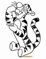 Tigger Disneyclips Coloring Pages Sipping Tea sketch template