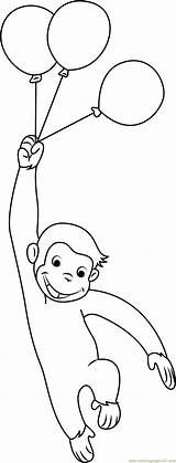 Curious George Coloring Balloons Pages Printable Color Print Coloringpages101 Cartoon Online sketch template