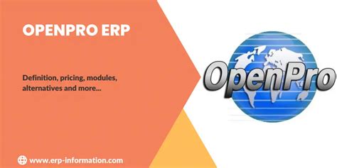 openpro erp pricing modules alternatives