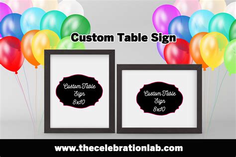 custom table sign design personalized printable sign etsy