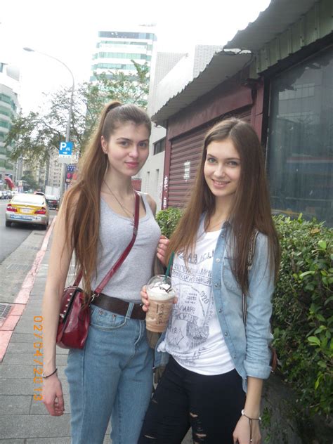 two gorgeous russian girls in the streets of taipei 2013