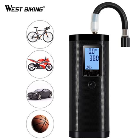 west biking max  psi smart bike pump portable air electric inflator cycling pump bicycle