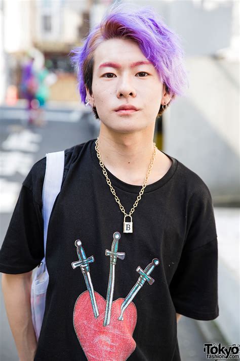 Harajuku Guy W Purple Hair Bubbles Myob Opening