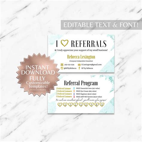 referral card template