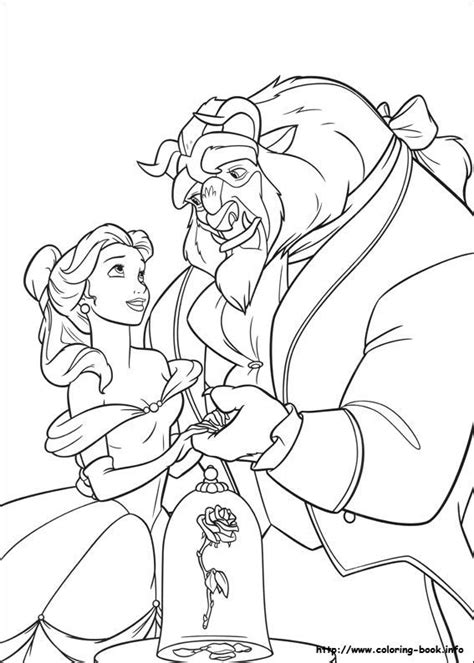 walt disney coloring pages princess belle  beast walt disney
