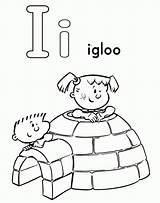 Letter Coloring Igloo Pages Color Alphabet Printable Worksheets Preschool Small Big Letters Kids Colouring Sheets Dot Print Ice Popular Cream sketch template