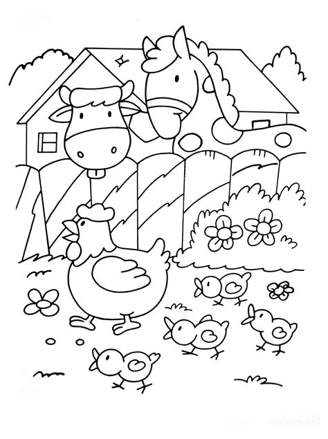 farm coloring page  print farm kids coloring pages