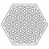 Coloring Pages Celtic Rosette Patterns Peter Lute Knot Hexagon Geometric Work Designs sketch template