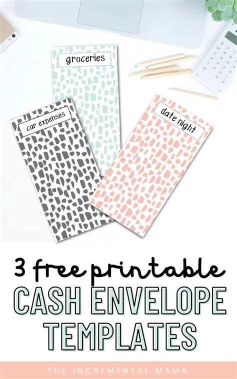 cash envelope template pdfs  simple budgeting