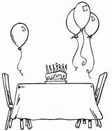Table Coloring Birthday Party Pages Kids Clipart Colouring Printactivities Birthdays Comments Set Book Coloringhome Library Popular sketch template