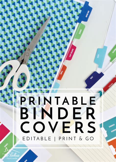 printable tabs  binders  printable