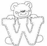 Coloring Bears Alphabet sketch template