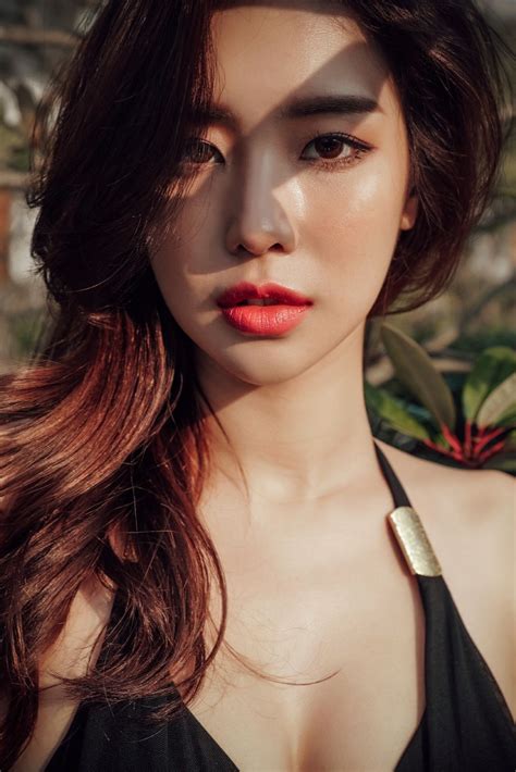 Park Da Hyun Black Swimsuit Pool Bar Bikini Cute Korean Girl Cute My