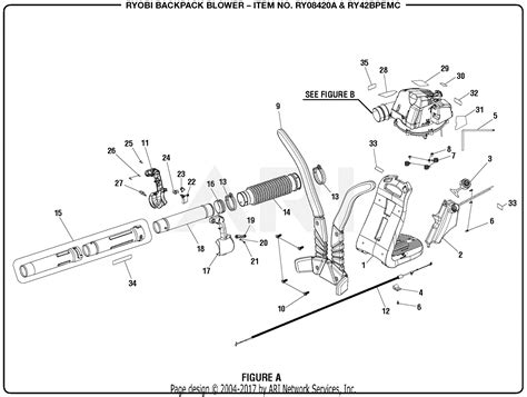 homelite rya backpack blower mfg      rev parts diagram  figure