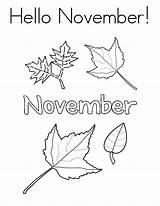 November Coloring Pages Hello Printable Print Practice Writing Word Welcome sketch template