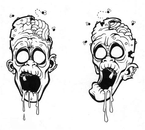 zombie tattoo outline zombie tattoo ink drawings  tattoo designs