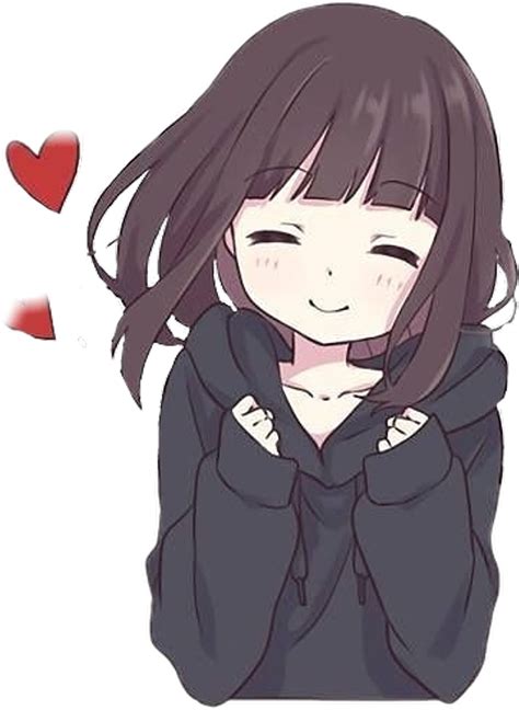 kawaii anime cute tumblr girly anime png image   background pngkeycom