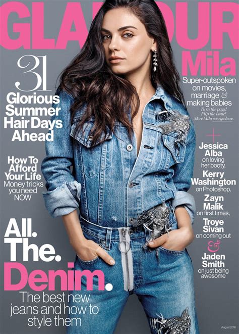 mila kunis goes makeup free for glamour says there s nothing she