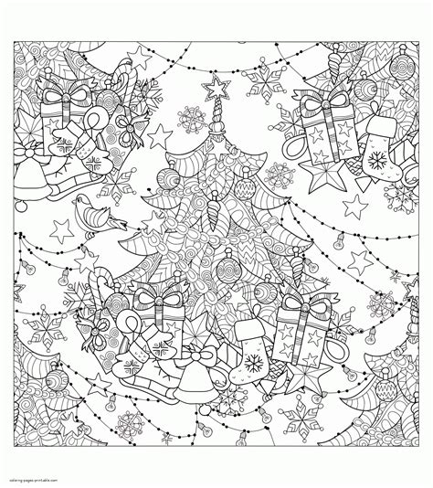 christmas tree coloring pages  adults coloring pages printablecom