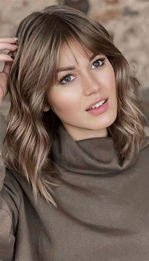 Cute Haircuts And Hairstyles With Bangs Subtle Metallic