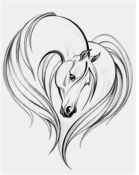 animal drawings easy horse  handicraftsish