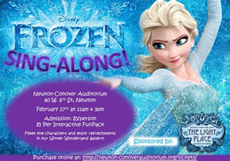 frozen sing  february  ticket giveaway macaroni kid hickory western piedmont