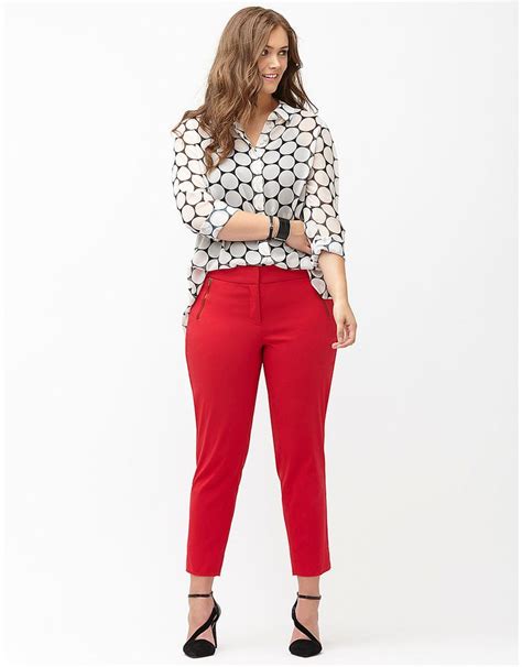 ways  wear  size red pants  glamorous ways  curvyoutfitscom