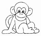 Coloring Cute Monkey Pages Monkeys Color Getcoloringpages sketch template