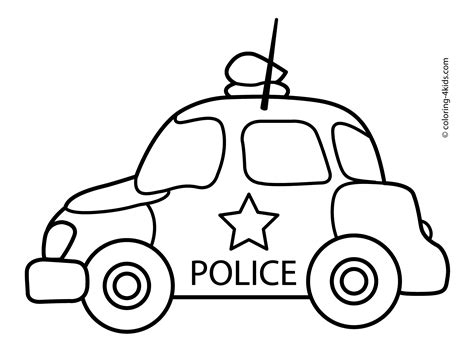 police car transportation coloring pages  kids printable