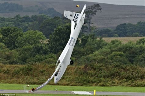 shoreham air show crash pilot escapes as stunt glider smashes into runway daily mail online
