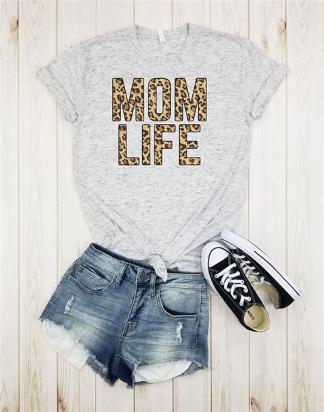 Mom Life Leopard Shirt Momlife Shirts Leopard Shirts Mom Etsy