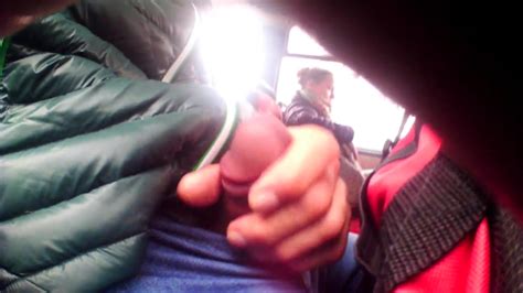 dick flashing and masturbating in a public bus
