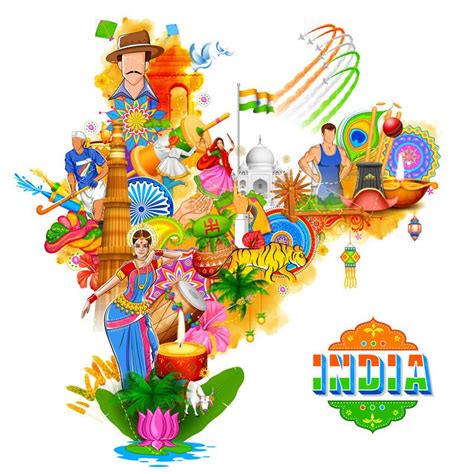 Illustration About Illustration Of India Background Showing Its