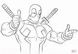 Coloring Deadpool Pages Library Clipart Printable Easy sketch template