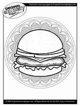 Cheeseburger sketch template