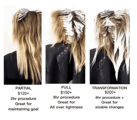 foil placement time  pricing mane street hair color studio