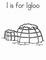 Igloo Coloring Template sketch template