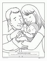 Coloring Parents Pages Mom Baby Mother Lds Father Dad Family Color Honor Kids Child Another Drawing Primary Friend Children Printable sketch template