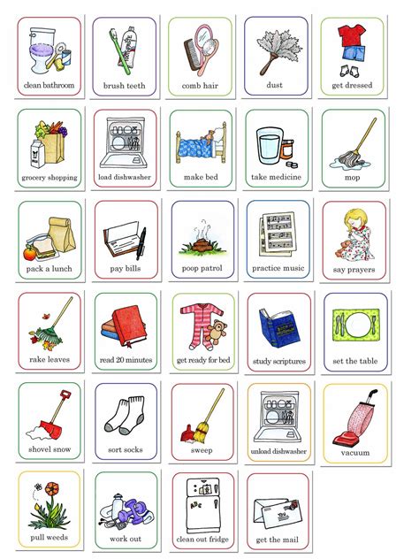 draw chore chart  kids clip art library