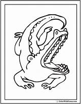 Alligator Coloring Pages Swamp Animals Printable Getcolorings Print sketch template