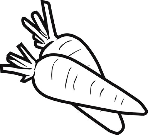 carrot black  white outline coloring page  coloring home