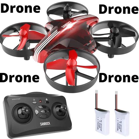 image   red  black remote controlled flying device   batteries attached