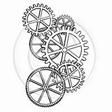 Steampunk Cogs Momo Tatuaje Engranajes Relojes 1683 Acessar Diseños Ciclismo Pintura sketch template