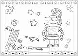 Lottie Colouring Robot Girl Doll sketch template