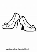 Schuhe Pumps Kleidung Malvorlage Malvorlagen Bekleidung Brautschuhe Stiefel Kleid Motive Hosen Klick Herrenschuhe sketch template